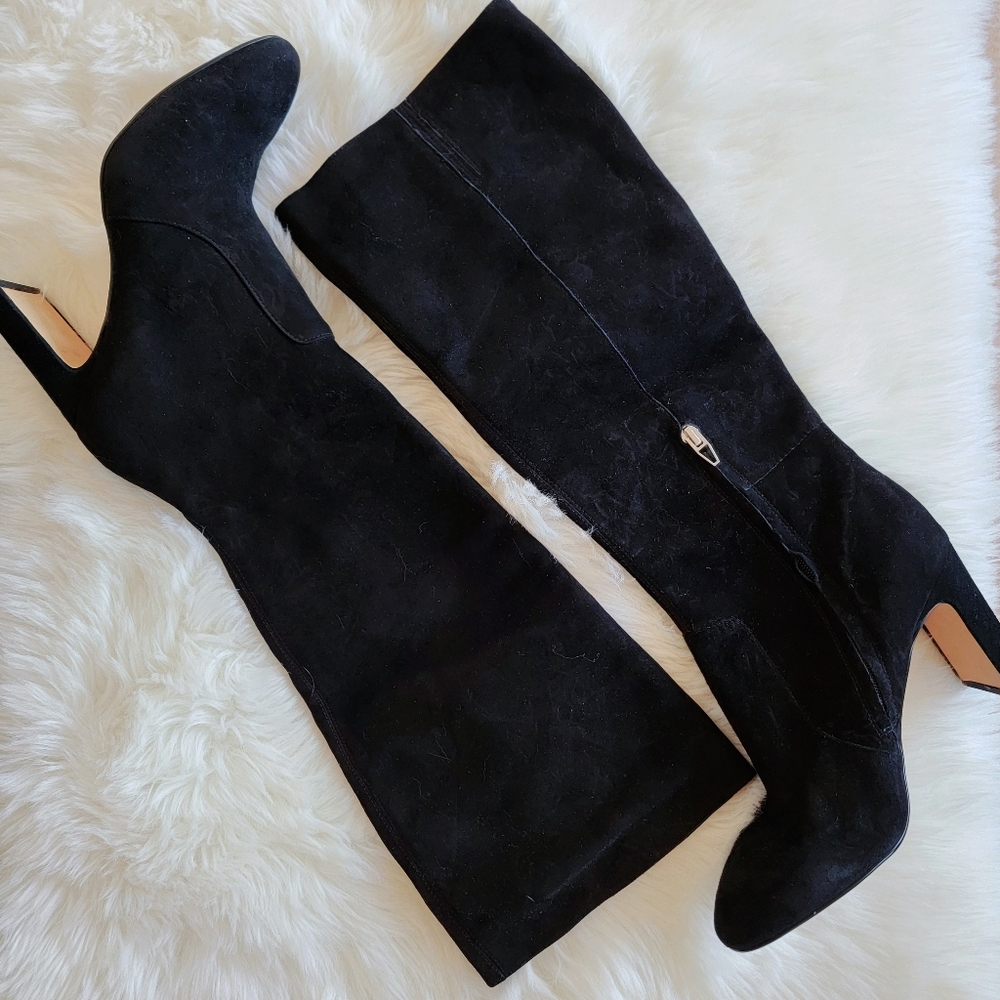 Dolce Vita Womens Coop Black Suede Tall Knee-High Boots